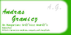 andras granicz business card